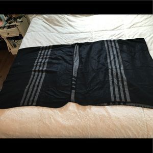 Two toned black and gray poncho